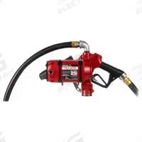 FILL-RITE Electric Drum Pump: 25 gpm Max. Flow Rate, 120 V AC, 1/3 hp HP, Pump with Hose & Nozzle (MPN NX25-120NB-AA). Key specifications — Brand: FILL-RITE; Rated Voltage: 120 V AC; Discharge Hose Size: 1-3/8" x 18'; Nozzle Type: Automatic.