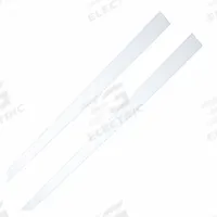 MIRREDGE Strips: 1 1/2 in Overall Ht, 60 in Overall Wd, 1/8 in Overall Dp, 2 PK (MPN 16260). Key specifications — Brand: MIRREDGE; Corner Shape: Square; Finish: White Acrylic; Color: White; Material: Acrylic; Lighted: No.