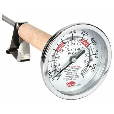 COOPER ATKINS Mechanical Food Service Thermometer: Deep Fryer, Analog - Candy & Frying Thermometers