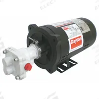 DAYTON Rotary Gear Pump: Direct Drive, 1/3 hp Horsepower, 115/230V AC, Cast Iron Body, Steel Gear (MPN 6DHH9). Key specifications — Brand: DAYTON; Gear Material: Steel; Ports: 1/2" FNPT.