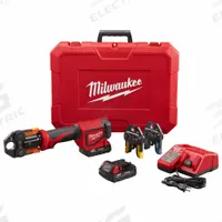 MILWAUKEE Cordless Press Tool Kit: M18™ PEX Short Throw Press Tool Kit w/ Viega PureFlow™ Jaws (MPN 2674-22P). Key specifications — attr525712: PureFlow 1/2 in, 3/4 in, 1 in; attr518712: Bare Tool.