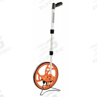 KESON Measuring Wheel: 9,999 ft Range, Fixed Handle Handle, Spoked Single Wheel, Rubber Tread, 23 in (MPN RR318N). Key specifications — attr939182: Aluminum; attr939189: Mechanical Measuring Wheel; attr934748: RR318N; attr939173: Batteries Not Required; attr939180: Not Foldable; attr939193: SAE; attr939184: Plastic; attr939185: Pistol Grip.