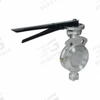 ABZ VALVES Butterfly Valves: For Water Media, 8 in Pipe Size, Wafer, 200 psi Max. Pressure (CWP) (MPN 5352011900). Key specifications — Brand: ABZ VALVES; Liner Material: RPFTE; Handle Type: Lever.