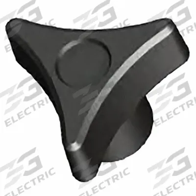INNOVATIVE COMPONENTS Hand Knobs: 3 Point, Steel/Zinc, M6 Thread, 32 mm Dia - 3-Arm Knobs with Threaded Hole