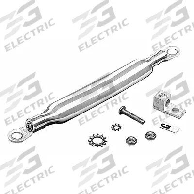 HOFFMAN Grounding Lug Kit: Steel, 1 3/16 in Grounding Bar Lg
