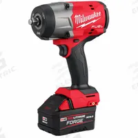 MILWAUKEE Impact Wrench Kit: 1/2 in Drive Size, 1,200 ft-lb Fastening Torque, Brushless, M18 FUEL™ (MPN 2967-21F). Key specifications — attr1170829: Brushless; attr1170832: Standard.