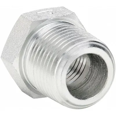 PARKER Metal Pipe Straight: 2 in x 1 1/2 in, Male NPT Threaded x Female NPT Threaded - Threaded High-Pressure Pipe Fittings