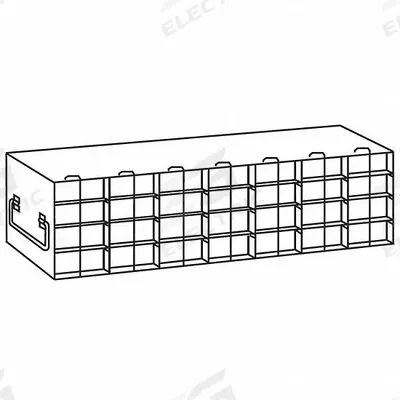 COLE-PARMER Upright Freezer Rack: 25 7/8 in Overall Lg, 5 3/4 in Overall Wd, Stainless Steel - Cold Storage Racks