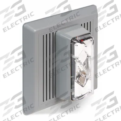 EDWARDS SIGNALING Horn Strobe: 24 V AC/24V DC, 5 1/2 in Overall Wd, 5 1/2 in Overall Lg - Horn Alarms with Strobe Light