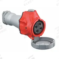 HUBBELL Pin and Sleeve Connector: Red, 380 to 415V AC, Three Phase, 30 A_32 A, 3 Pole, 4 Wire (MPN HBLS430C6W). Key specifications — Brand: HUBBELL.