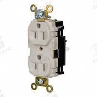 HUBBELL Receptacle: Duplex, 5-15, Light Almond, 125V AC, 15 A, 2 Pole / 3 Wire (MPN HBL5262STLA)