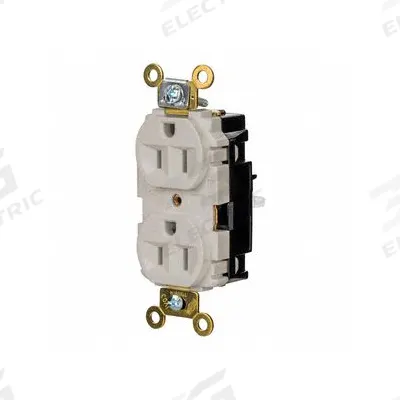 HUBBELL Receptacle: Duplex, 5-15, Light Almond, 125V AC, 15 A, 2 Pole / 3 Wire (MPN HBL5262STLA) - General Purpose Receptacles