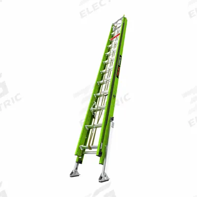 LITTLE GIANT Extension Ladder: 24 ft Ladder Size, Fiberglass, 375 lb Load Capacity - Cable Grab Non-Conductive Fiberglass Extension Ladders