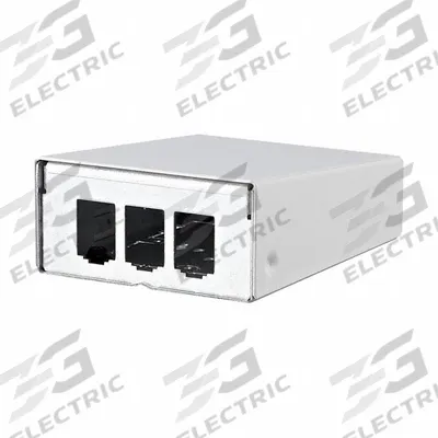 METZ CONNECT RJ45 Housing: Surface, Steel, RJ45, 3 Ports - Voice & Data Housings, Panels & Connector Components