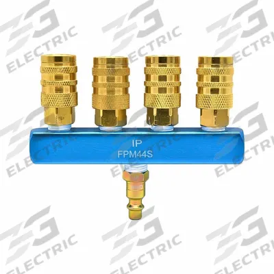 INTERSTATE PNEUMATICS Pipe Manifold Fitting: Inline, Rectangle, Brass, 1 Inlets - Air & Fluid Block Manifolds