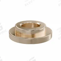 Flanged Sleeve Bearing: Bronze, SAE 841, 6 mm Bore, 10 mm OD, 4 mm Lg, -35°F to 300°F, 10 PK (MPN FFM0610-04B). Key specifications — System of Measurement: Metric; Material Grade: SAE 841; Flange Type: Flanged; Brand: OILITE.
