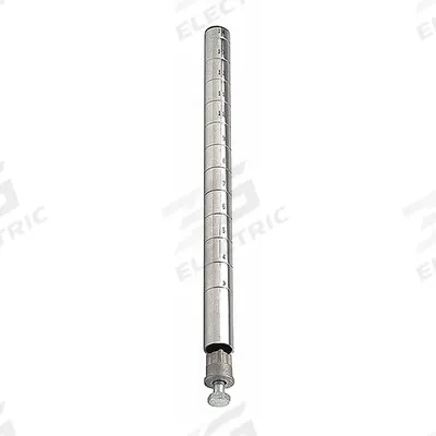 APPROVED VENDOR Wire Shelf Post: 86 in x 1 in, Steel, Split Sleeve, Silver - Wire Shelving Posts for Dry Use