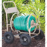 Garden Hose Reel: 300 ft (5/8 in I.D.), 4 1/2 in Reel Dia, Tan, 4 Wheels, 150 psi Max Op Pressure (MPN 2LRL2). Key specifications — Includes Hose: No; Reel Color: Tan; Hose Capacity: 300 ft (5/8 in I.D.); Brand: LIBERTY.