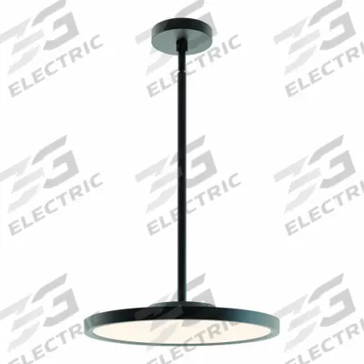 AFX Decorative Pendant: 15 3/4 in Dia, 1 in Ht, Black, 2,525 lm - Edge Pendant Lights