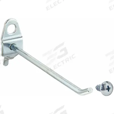 APPROVED VENDOR Single Rod Pegboard Hook: 1/4 in Peg Hole, For 1 in Pegboard Hole Spacing - Hooks for Round-Hole Pegboard