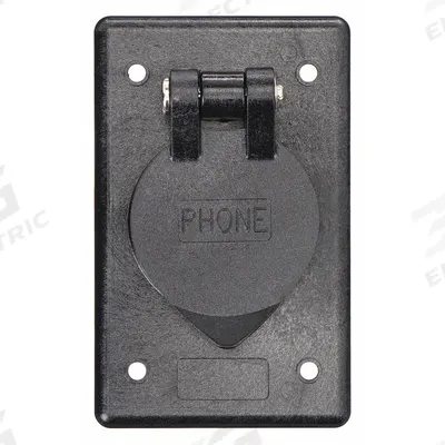 HUBBELL WIRING DEVICE-KELLEMS Marine Outlet and Cover: Cast Aluminum, FD/FS, Boxes, 1 Gangs - Aluminum & Zinc Weatherproof Electrical Box Covers