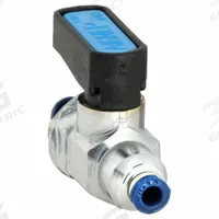 AIGNEP USA Manual Two-Way Ball Valve: 1/8 in, Nickel-Plated Brass, Straight, Push x Push, One-Piece (MPN 86320-00-02). Key specifications — Brand: AIGNEP USA; Handle: Wedge.
