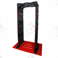 METAL DEFENDER Walk-Through Metal Detector: 3 Zones, 86 5/8 in x 35 7/8 in x 35 7/8 in (MPN TS-P1). Key specifications — Battery Chemistry: Lithium Ion; Brand: METAL DEFENDER; Alert Type: Sound; Power Source: Electrically Corded with Battery Backup.
