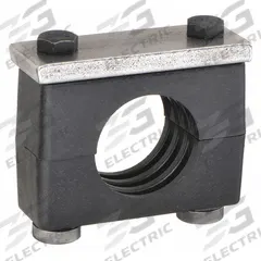 BEHRINGER PIPE SYSTEMS Vibration-Dampening Beta Clamp: Ribbed Bore, Steel Clamp, For 1 Lines (MPN R8H61900-PP)