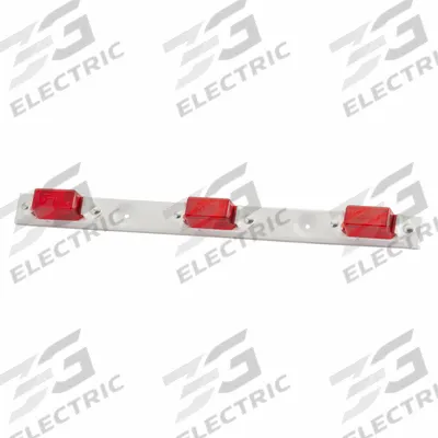 GROTE Bar Lamp: Marker Light, Incandescent, Rectangular, Red, Screw, Blunt Cut Wires - Marker Lights