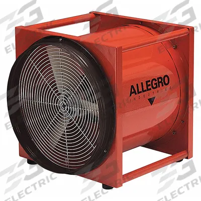 ALLEGRO Confined Space Blower: 115/208 to 230 V AC, 20 in Duct Dia, 1 1/2 hp Horsepower - Axial Fans & Blowers