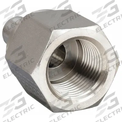 PARKER Compression Fitting Adapter: 3/8 in OD x 1/4 in Pipe Fitting Size - Double-Ferrule Stainless Steel Fittings