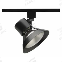 Track Lighting Head: Incandescent, Flared Shape, 75 W, 5 1/4 in Dia, 4 1/4 in Lg, Black (MPN R532 BL). Key specifications — Brand: JUNO LIGHTING; Lighting Technology: Incandescent; Housing Color: Black.
