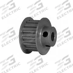 DAYTON Timing Pulley: Curvilinear, Fixed, For HTD Timing Belt Section, For 9 mm Belt Wd, 15 Teeth (MPN 15-5M09-6FA3). Key specifications — Brand: DAYTON; Finish: Clear Anodized; For Belt Series: Powerhouse®.