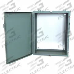 HAMMOND Electrical Enclosure: Steel, 30 in x 24 in x 12 in, NEMA 12/13/3R/4, w/Panel, Solid Cover (MPN 1418N4K12). Key specifications — Closure Method: Clamps; Brand: HAMMOND; Knockouts: Not Included.