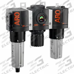 ARO Filter/Regulator/Lubricator: 1 in NPT, 215 scfm, 200 psi Max Op Pressure, 5 micron, 3000 Series (MPN C38461-811). Key specifications — attr109588: 3000; attr109524: ARO.
