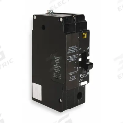 SQUARE D Miniature Circuit Breaker: 20 A, 277V AC, Single Phase, 18kA at 120/240V AC - EDB & EGB Series, Bolt-On Square D Miniature Circuit Breakers