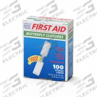 APPROVED VENDOR Adhesive Bandage: Butterfly Wound Closures, 1/2 in Wd, 2 3/4 in Lg, Fabric (MPN 3JNY4). Key specifications — Product Type: Butterfly Wound Closures; Unitized: Unitized; Water Resistance: Water Resistant; Brand: APPROVED VENDOR; Latex Content: Latex Free; Metal Detectable: Not Metal Detectable; Package Type: Box; Manufacturer Part Number: 3JNY4.