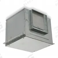 In-Line Ceiling Exhaust Fan: 400 cfm @ 0.100 in SP, Square Duct, 8 in x 8 in, 144 W, 1 Speeds (MPN 3DPF2). Key specifications — Brand: DAYTON; Discharge Direction: Horizontal/Vertical; Number of Speeds: 1; Nominal Voltage: 115V AC - Single Phase.