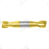 APPROVED VENDOR Square End Mill: Carbide, TiN Coated, Double End, 2 Flute, 1/8" Mill Dia, 1/4" LOC (MPN 234-001041)
