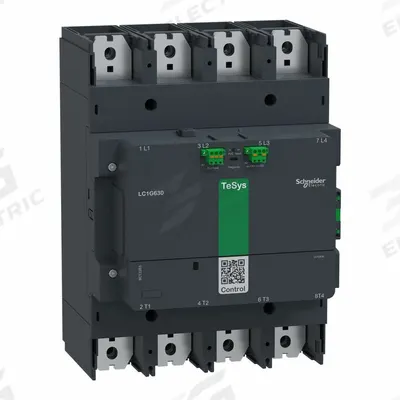 SCHNEIDER Contactor: 4 Poles, 4NO Contacts, 630 A - Non-Reversing IEC Contactors