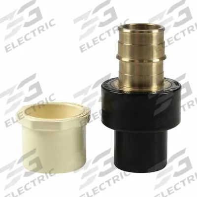 UPONOR Barbed Fitting Adapter: 1 1/2 in ID x 1 1/2 in Pipe Size, Barbed, Brass - Expansion Brass Barbed Tube Fittings