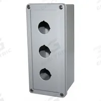 EATON Push Button Enclosure: 30mm, 3 Holes, Non-Metallic, NEMA 12/3/4X (MPN E34N53). Key specifications — attr211299: EATON; attr1043605: Oil-Tight and Dust-Tight.