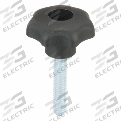 KIPP Hand Knob: 7 Point, Plastic w/ Steel Thread, M8 Thread, 40 mm Thread Lg - 7-Arm Knobs with Threaded Stud