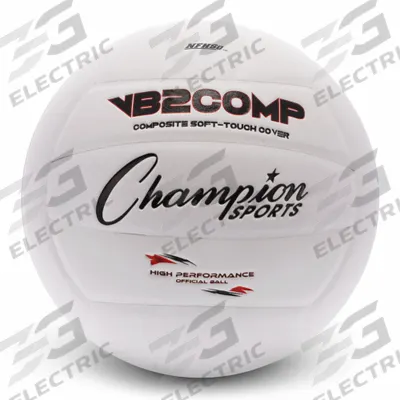 CHAMPION SPORTS Volleyball: Black/White, 8 1/4 in Overall Dia - Volleyballs
