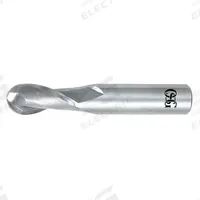 OSG Ball End Mill: Carbide, 2 Flute, 2.5 mm Mill Dia, 8 mm LOC, 39 mm OAL (MPN 402-0984-BN)