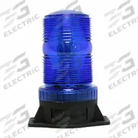 RAILHEAD GEAR Strobe Light: Blue, LED, 12 to 90V DC, 5 in Overall Lg, 3 7/8 in Overall Wd (MPN M490-LED DCB). Key specifications — Brand: RAILHEAD GEAR; Lens Color: Blue; Mounting Location: Panel Mount; Operating Voltage: 12 to 90V DC.
