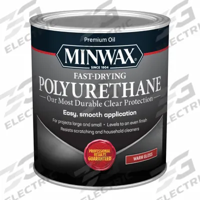 MINWAX Finish: Varnish, Interior, Oil, 1 qt Container Size, Wood, Gloss, Clear - Wood Sealers & Finishes