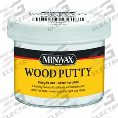 MINWAX Wood Putty: Wood Repair, 3.75 oz Container Size, Pail, White (MPN 13616000). Key specifications — Color: White; Brand: MINWAX.