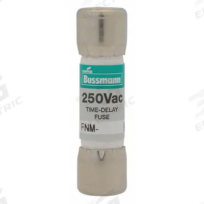 BUSSMANN Fuse: FNM Series, Midget, Time-Delay, 500 mA, 250 V AC, 13/32 in x 1 1/2 in - Time-Delay Cylindrical Fuses