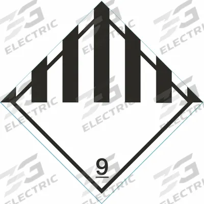 APPROVED VENDOR Container Label: 9, 4 in x 4 in, 4 in Label Ht, 4 in Label Wd, Vinyl - Class 9: Miscellaneous Hazardous Materials